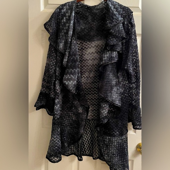 CALESSA~GOTH BLACK DUSTER~TOPPER LACE~XL - Picture 1 of 11